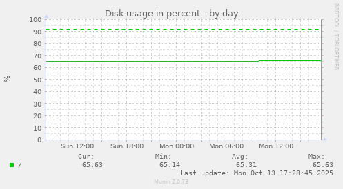 Disk usage in percent