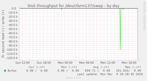 Disk throughput for /dev/cfarm137/swap
